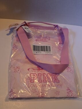 LoveShackFancy & Pink VS Floral Logo Tote